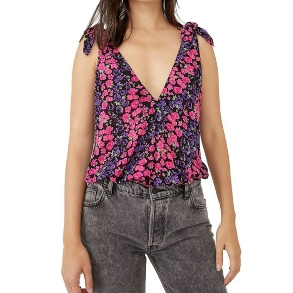 Free People Bare It All Floral Bodysuit‎